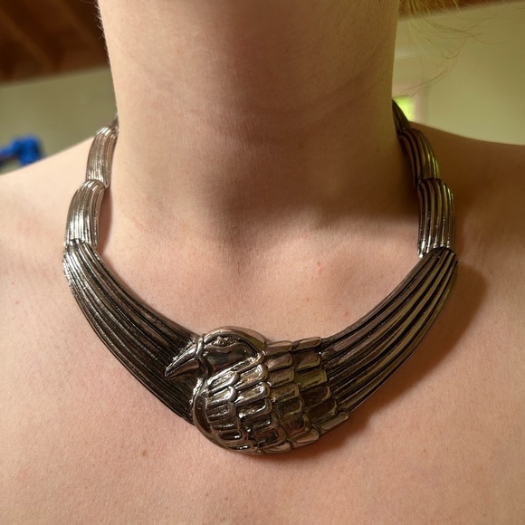 Laurel Burch rare Silver bird Statement Necklace - Picture 11 of 11